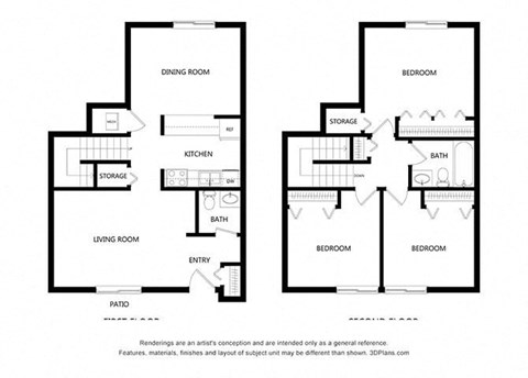 Village Green_3 Bedroom Floor Plan
